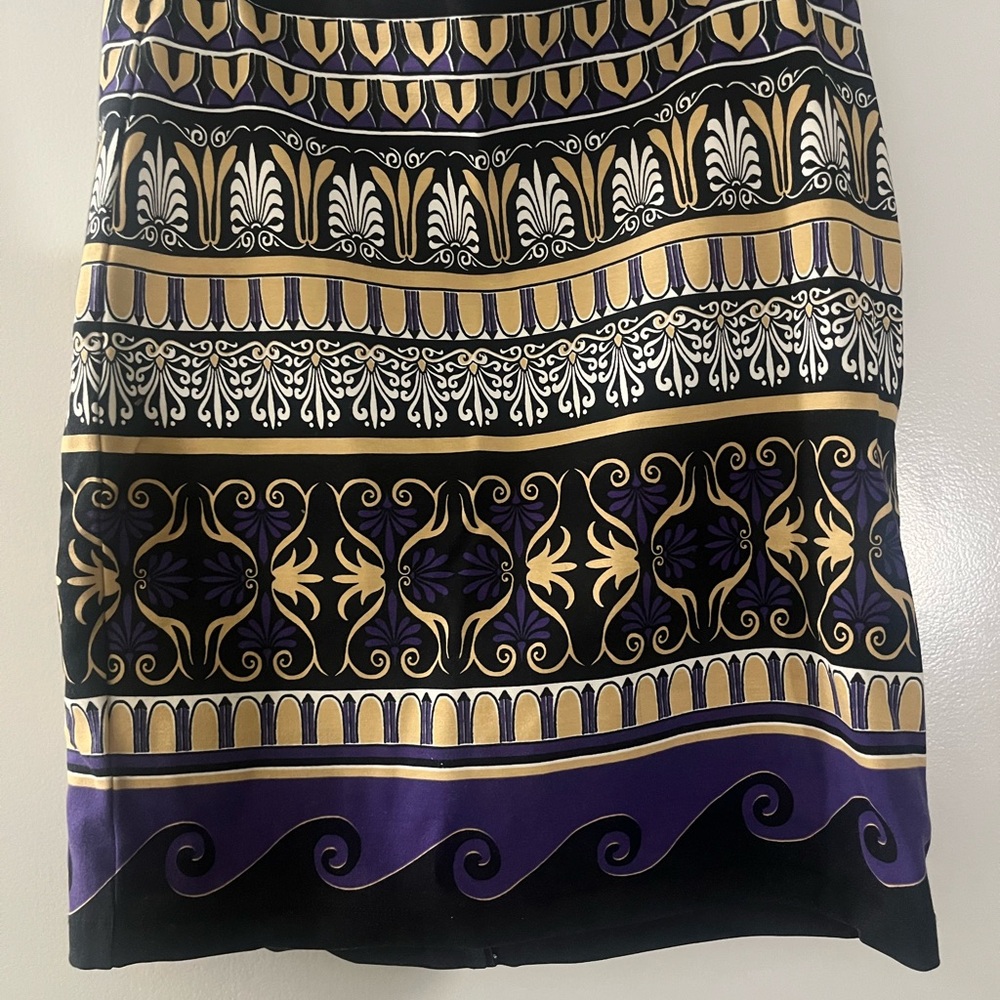 Black and Gold Patterned Skirt